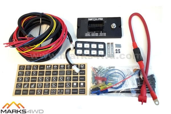 Switch-Pros 8 Switch Panel Power System - Bezel Style SP9100-D Complete Kit